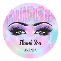 Gracias Nombre Holograph Pastel Eyelash Girly