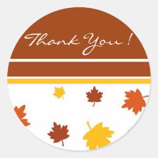 Pegatina Redonda ¡Gracias Otoño! -Pegatina