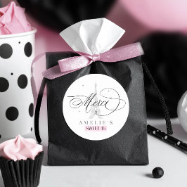 Pegatina Redonda Gracias Paris Sweet 16 ID1162