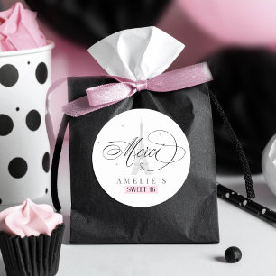 Pegatina Redonda Gracias Paris Sweet 16 ID1162