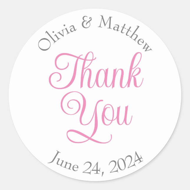 Pegatina Redonda Gracias pegatinas (Anverso)