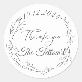 Pegatina Redonda Gracias Pegatinas