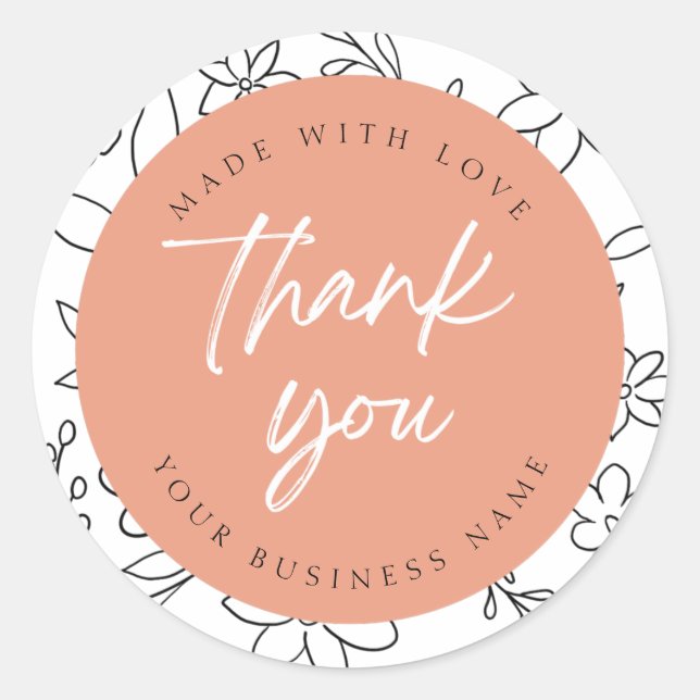 Pegatina Redonda Gracias Pegatinas (Anverso)