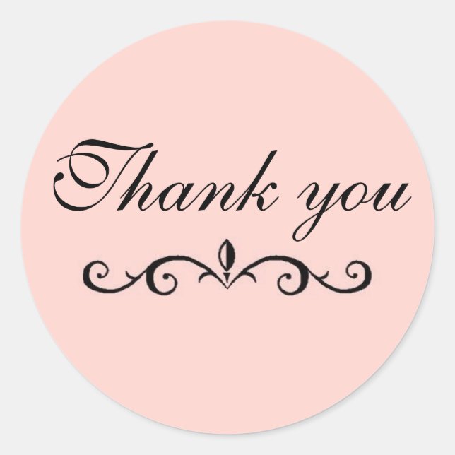 Pegatina Redonda Gracias pegatinas (Anverso)