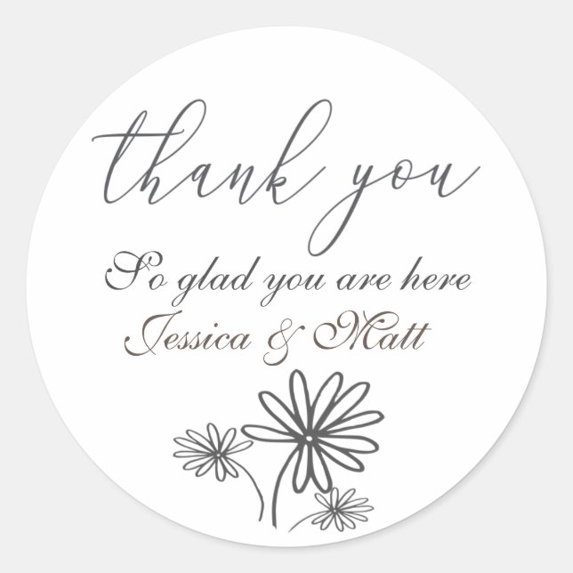 Pegatina Redonda Gracias Pegatinas (Anverso)