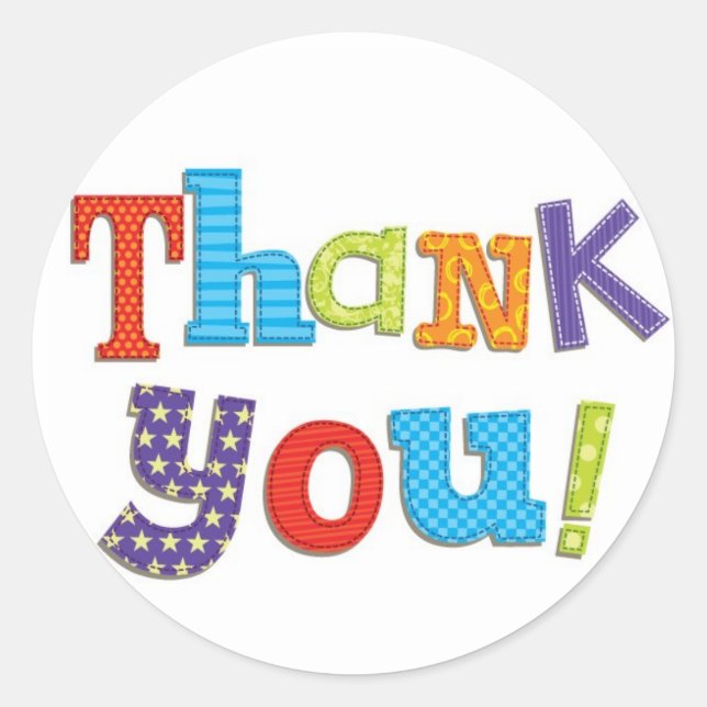 Pegatina Redonda Gracias Pegatinas (Anverso)