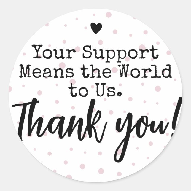 Pegatina Redonda Gracias Pegatinas por pequeñas empresas (Anverso)