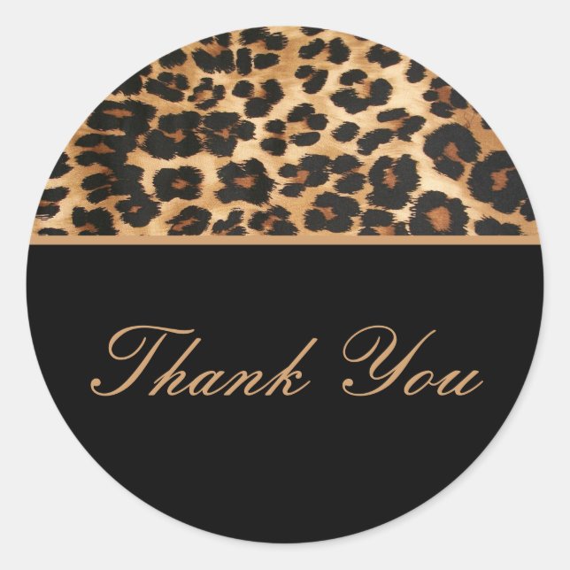 Pegatina Redonda Gracias Pegatinas Safari (Anverso)