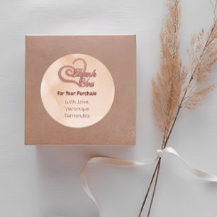 Pegatina Redonda Gracias Personalizable Business