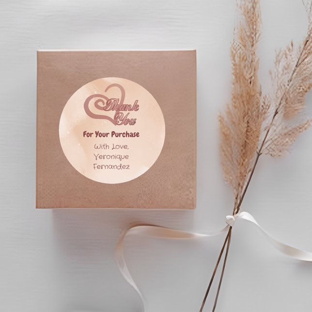 Pegatina Redonda Gracias Personalizable Business (Subido por el creador)