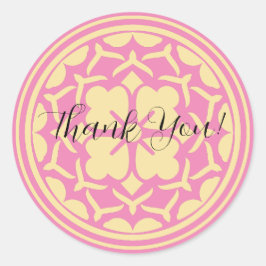 Pegatina Redonda Gracias personalizado a Clover