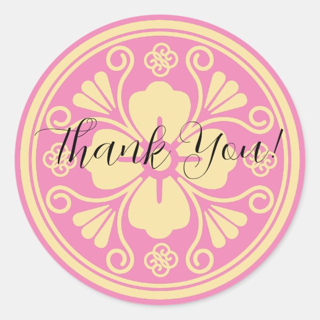 Pegatina Redonda Gracias Personalizado Hanabishi (Anverso)