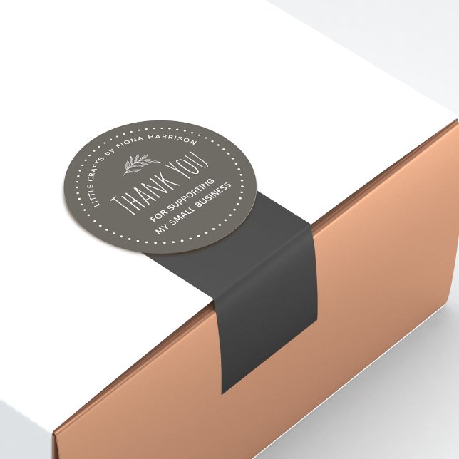 Pegatina Redonda Gracias Por Apoyar A Mi Pequeña Empresa (Thank You For Supporting My Small Business Classic Round Sticker)