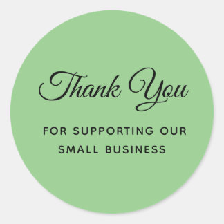 Pegatina Redonda Gracias por apoyar a mi Small Business Classic