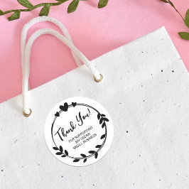 Pegatina Redonda Gracias Por Apoyar Mi Pequeña Empresa Vegan