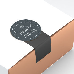 Pegatina Redonda Gracias por Apoyar Mi Pequeño Negocio