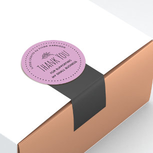 Pegatina Redonda Gracias por Apoyar Mi Pequeño Negocio