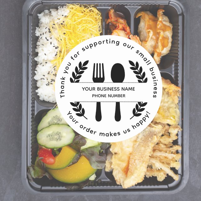 Pegatina Redonda Gracias por apoyar nuestro pequeño negocio  (Subido por el creador)