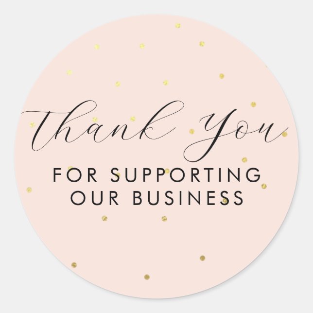 Pegatina Redonda Gracias Por Apoyar Nuestros Puntos Comerciales Rub (Anverso)