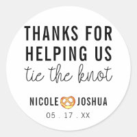 Gracias por ayudar a atar al Boda Knot Pretzel