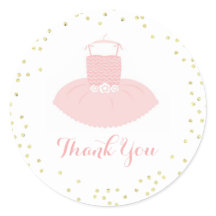 Gracias por Baby Shower de Tutu Rosa y Oro