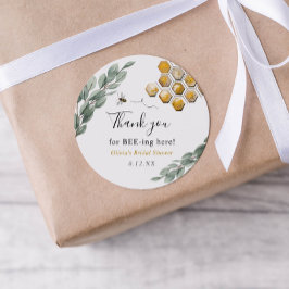 Pegatina Redonda Gracias por Bee-ing aquí Eucalyptus