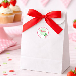 Pegatina Redonda Gracias por Berry Sweet Strawberry Cumpleaños 1