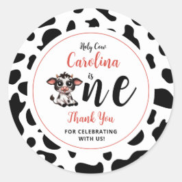 Pegatina Redonda gracias por celebrar con nosotros