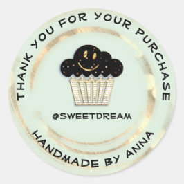 Pegatina Redonda Gracias por comprar leche para sonreír de chocolat