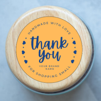 PEGATINA REDONDA GRACIAS POR COMPRAR PEQUEÑOS PEGATINAS