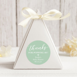 Pegatina Redonda Gracias por comprar por Baby Shower Popcorn