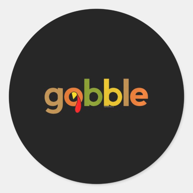 Pegatina Redonda Gracias Por El Día De Acción De Gracias Para Las M (Anverso)