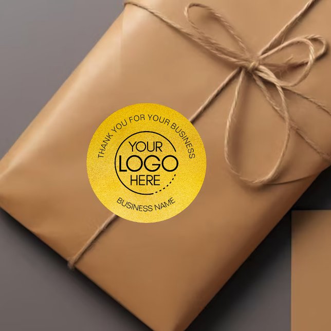 Pegatina Redonda Gracias por el negocio de oro (Subido por el creador)