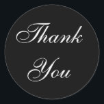 Pegatina Redonda Gracias Por El Regalo<br><div class="desc">Boda formal Gracias Pegatinas de sellos © 2008 Fotografía y diseño de TDSwhite</div>