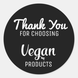 Pegatina Redonda Gracias Por Elegir Productos Vegan