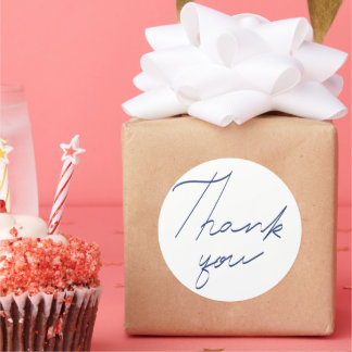 Pegatina Redonda Gracias por escribir a mano