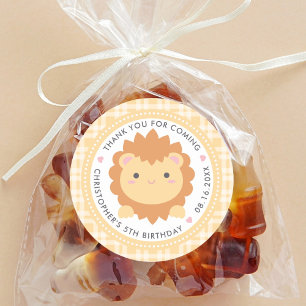 Pegatina Redonda Gracias Por Haber Llegado El Cumpleaños De Los Niñ