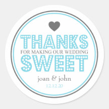 Gracias Por Hacer Que Nuestro Boda Sea Dulce (Azul