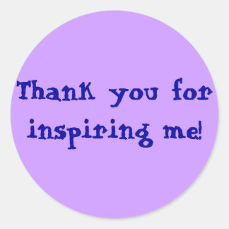 Pegatina Redonda ¡Gracias por inspirarme!