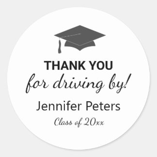 Pegatina Redonda Gracias por manejar de Pegatinas de graduación