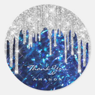 Pegatina Redonda Gracias por nombrar 16ª Marina Bridal SilverGlitte