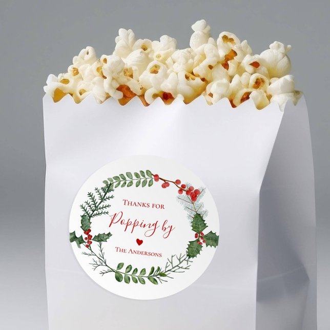 Pegatina Redonda Gracias por pasarse, Holiday Popcorn o Soda (Subido por el creador)