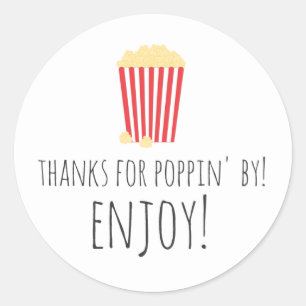 Pegatina Redonda Gracias Por Poppin' Por Pegatinas