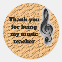 Pegatina Redonda Gracias Por Ser Mi Apreciación De Maestra De Músic