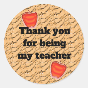 Pegatina Redonda Gracias Por Ser Mi Apreciación De Profesora De App