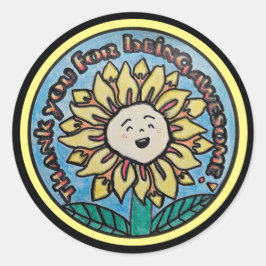 Pegatina Redonda Gracias Por Ser Pegatinas Increíbles