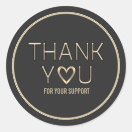 Pegatina Redonda Gracias por su ayuda