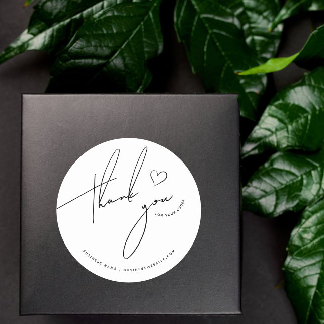 Pegatina Redonda Gracias Por Su Personalizado De Pedidos Pequeña Em (Subido por el creador)