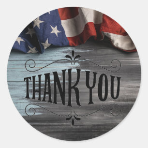 Pegatina Redonda ¡Gracias por Su Servicio!