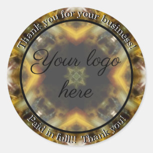 Pegatina Redonda Gracias por sus pegatinas de negocios